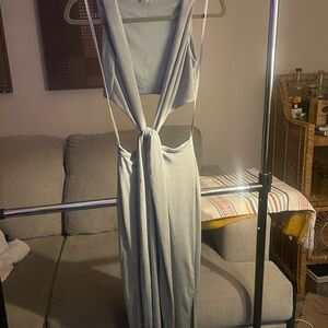 Selfie Leslie Silver Backless Dress